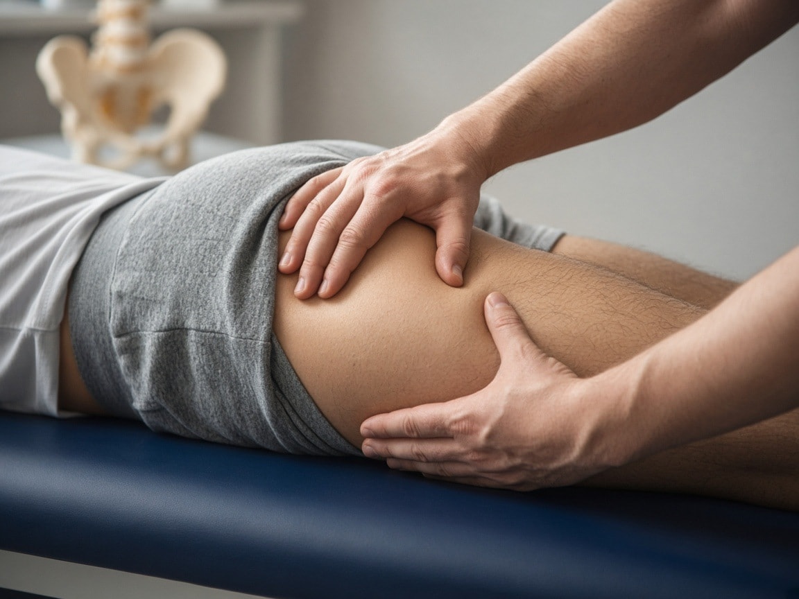 Hands-on chiropractic hip and pelvis adjustment