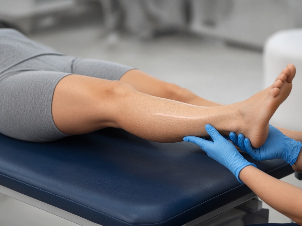 Guided leg stretch for sciatic nerve