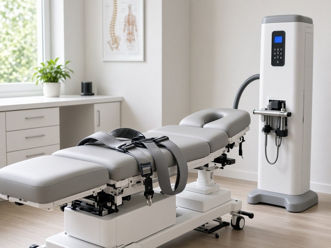 Spinal decompression traction table equipment
