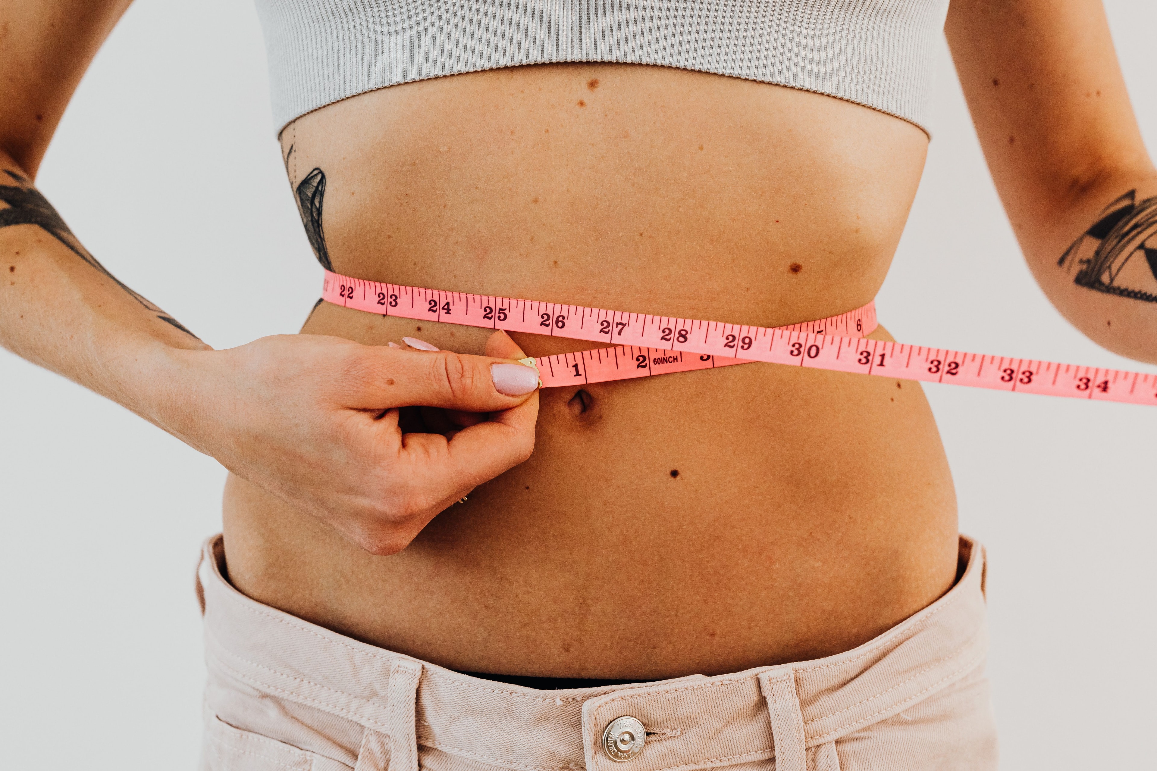 Waist measurement for weight loss tracking